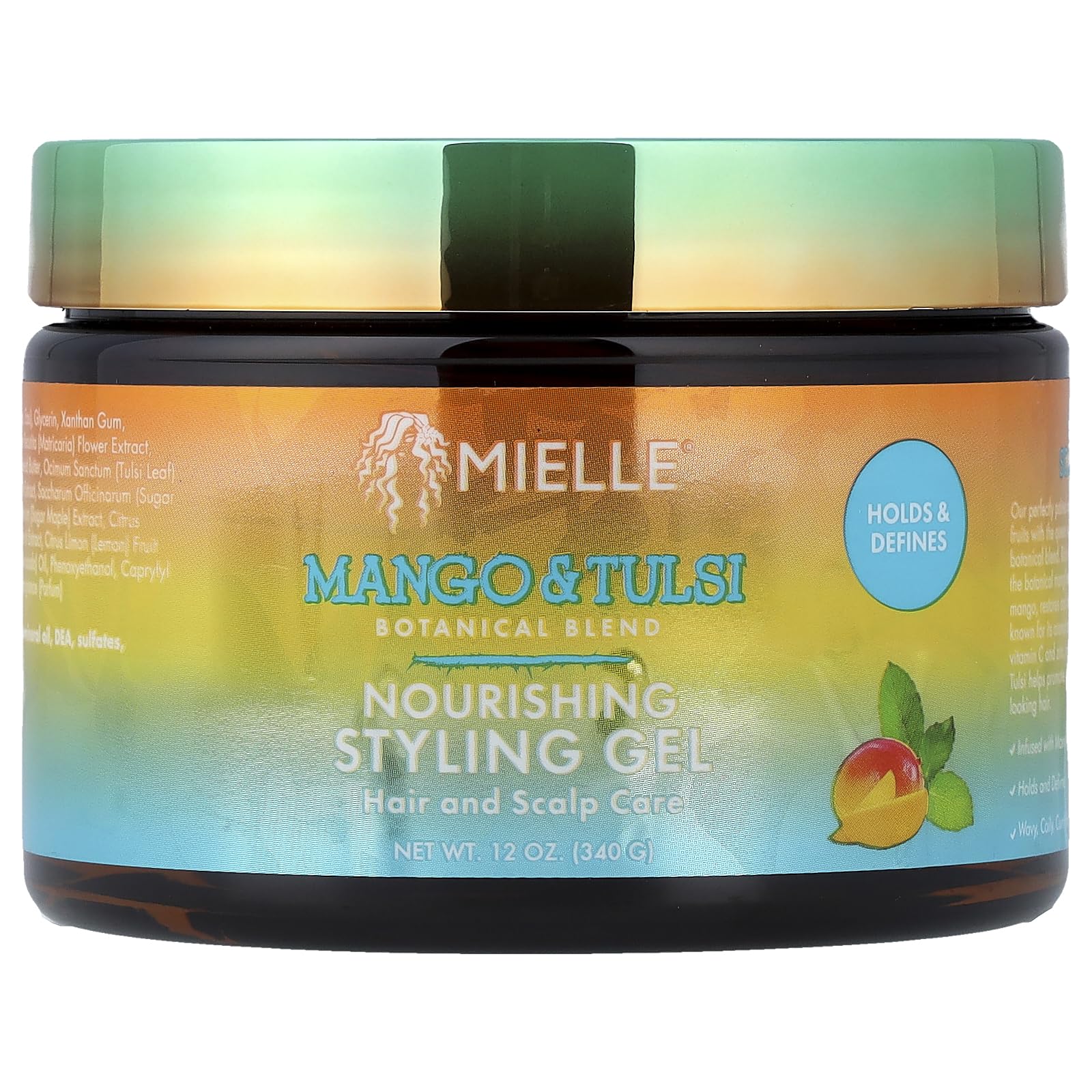 Amazon.com : Mielle Nourishing Styling Gel Mango & Tulsi 12 Oz